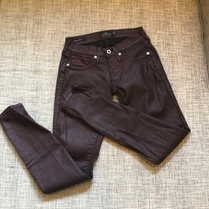 Sleek burgundy lucky brand jeans